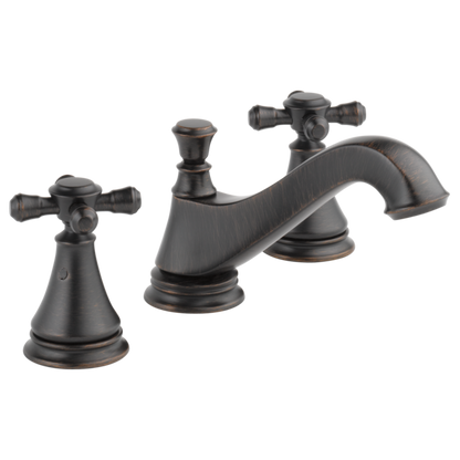 Delta Cassidy H295RB Metal Cross Handle Set - Deck Mount Bathroom & Bidet