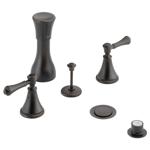 Delta Cassidy H297RB Metal Lever Handle Set - Deck Mount Bathroom & Bidet