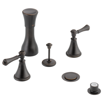 Delta Cassidy H297RB Metal Lever Handle Set - Deck Mount Bathroom & Bidet