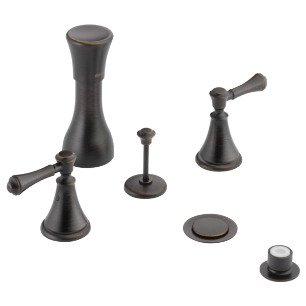 Delta Cassidy H297RB Metal Lever Handle Set - Deck Mount Bathroom & Bidet