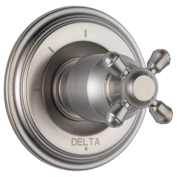 Delta Cassidy H595SS Metal Cross Handle Kit - Transfer Valve