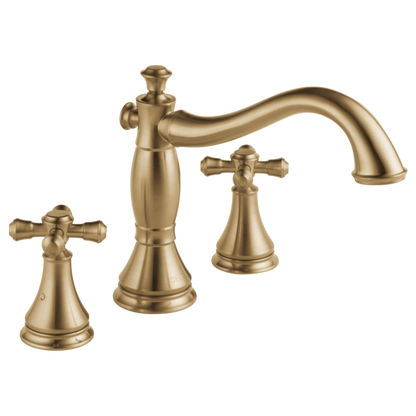 Delta Cassidy H695SS Metal Cross Handle Set - Roman Tub