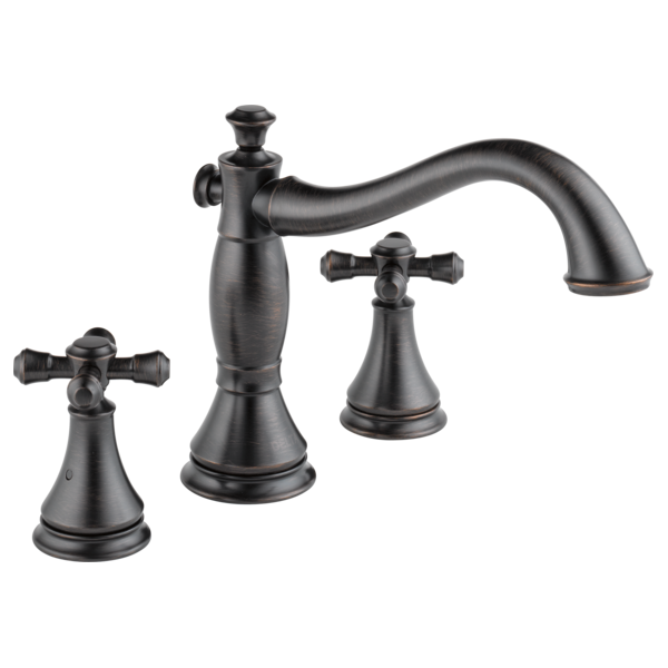 Delta Cassidy H695SS Metal Cross Handle Set - Roman Tub