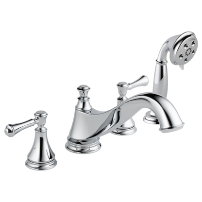 Delta Cassidy H697SS Metal Lever Handle Set - Roman Tub