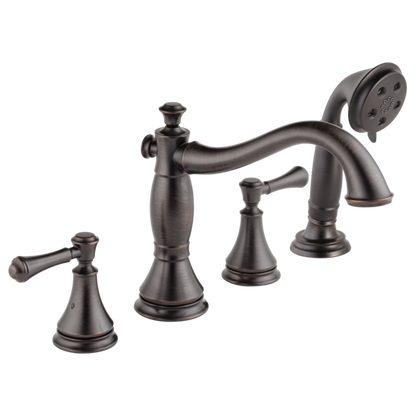 Delta Cassidy H697SS Metal Lever Handle Set - Roman Tub