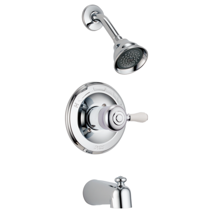 Delta Leland H777SS Porcelain Handle Kit - Tub & Shower