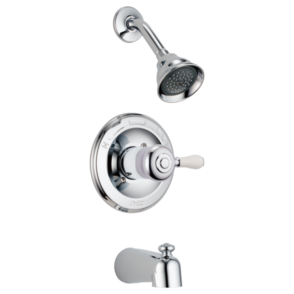 Delta Leland H777SS Porcelain Handle Kit - Tub & Shower