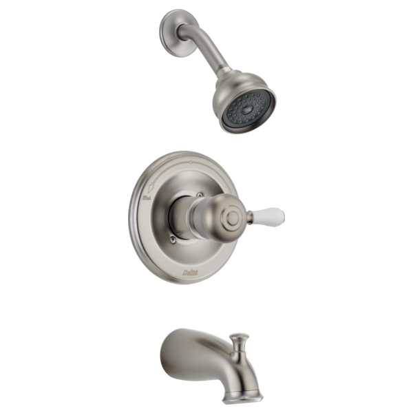 Delta Leland H777SS Porcelain Handle Kit - Tub & Shower