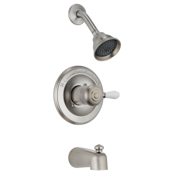 Delta Leland H777SS Porcelain Handle Kit - Tub & Shower