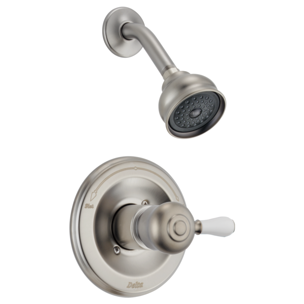 Delta Leland H777SS Porcelain Handle Kit - Tub & Shower