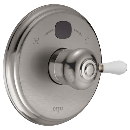 Delta Leland H777SS Porcelain Handle Kit - Tub & Shower
