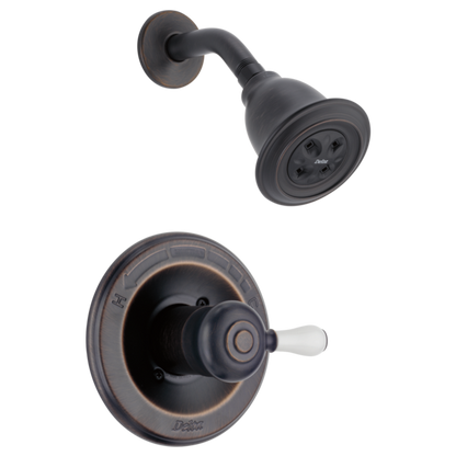 Delta Leland H777SS Porcelain Handle Kit - Tub & Shower