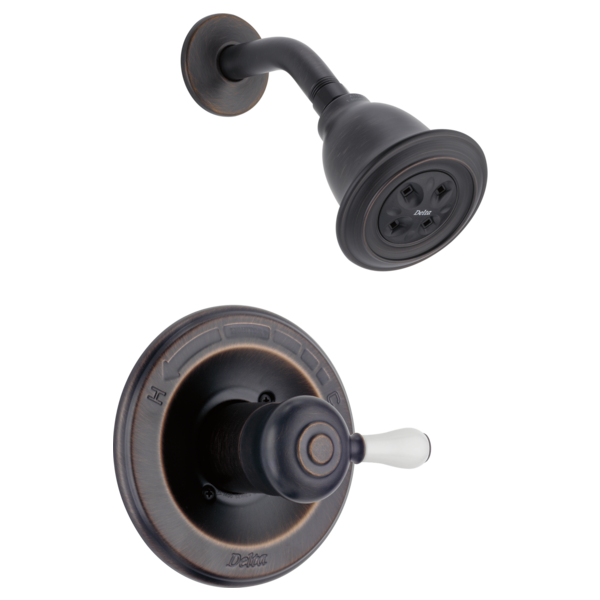 Delta Leland H777SS Porcelain Handle Kit - Tub & Shower