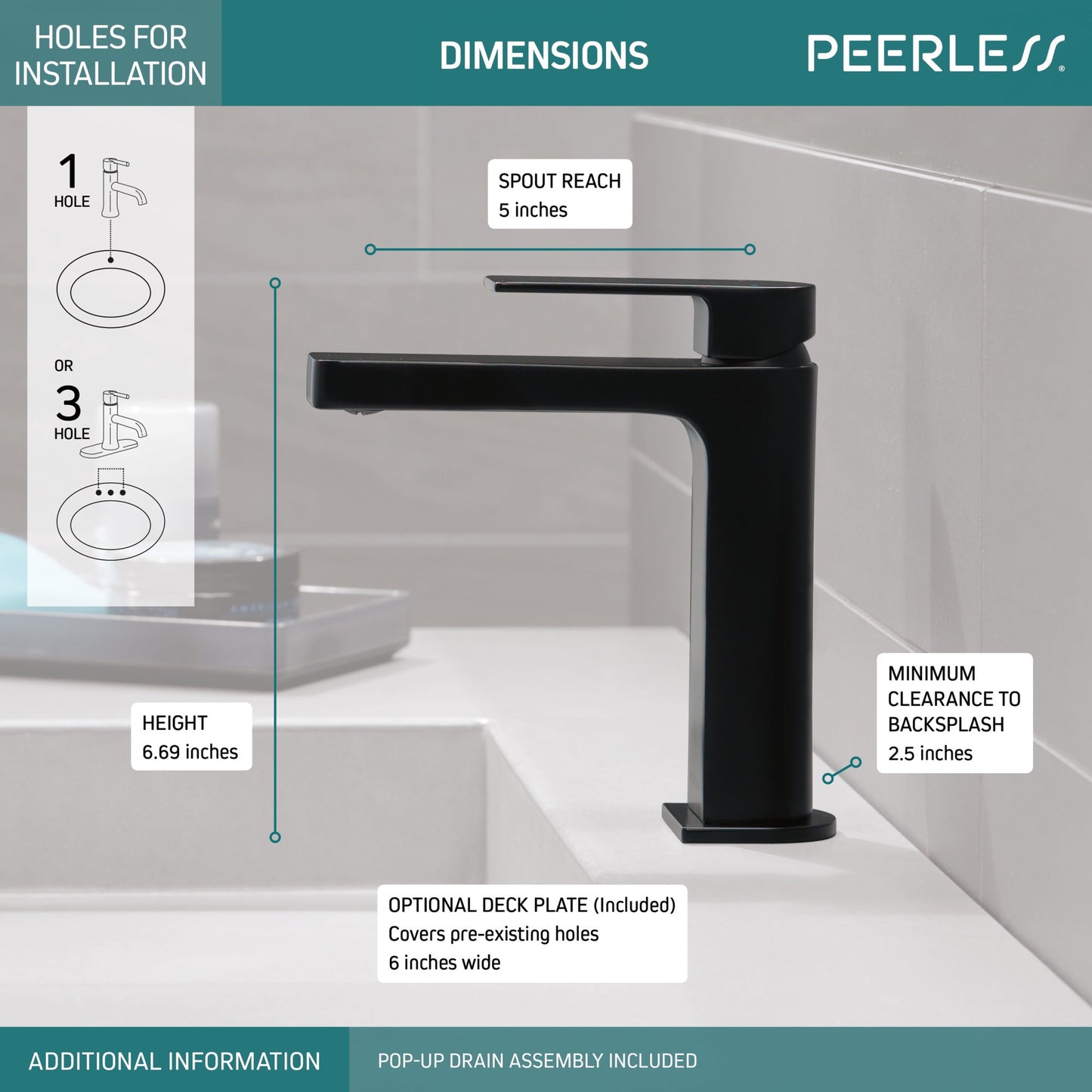 Peerless Xander P1519LF Single-Handle Lavatory Faucet