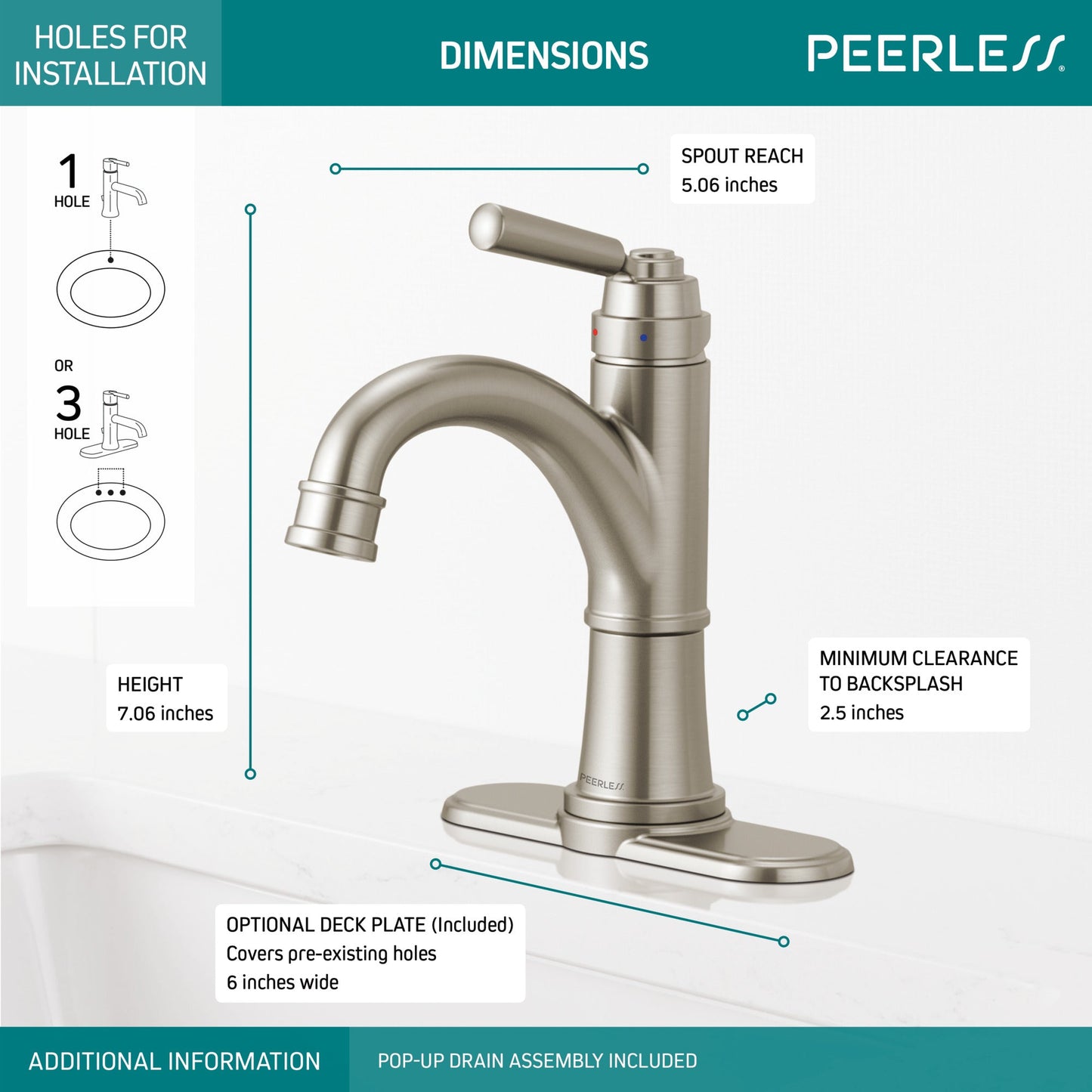 Delta Peerless Westchester:P1523LF Single-Handle Bathroom Faucet