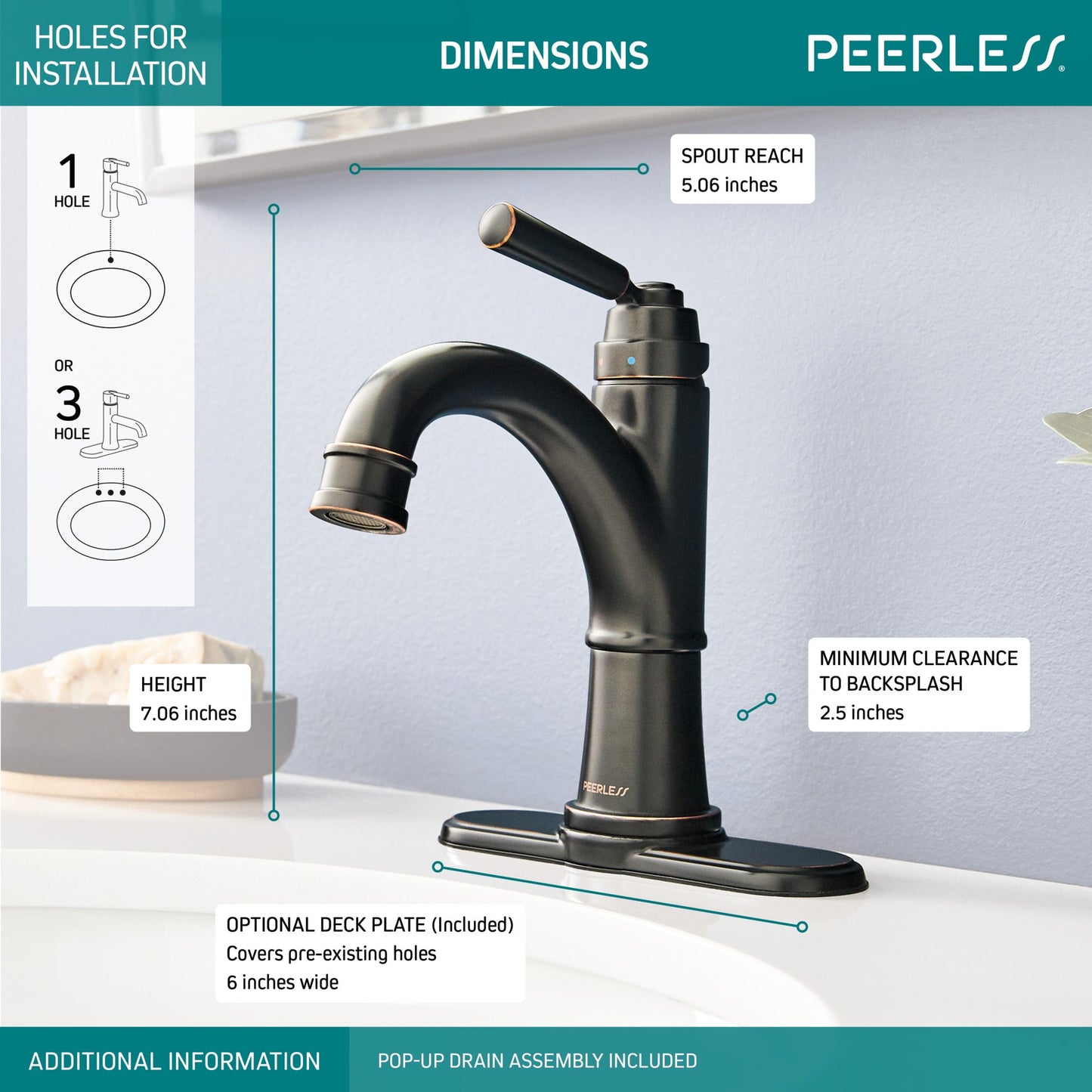 Delta Peerless Westchester:P1523LF Single-Handle Bathroom Faucet