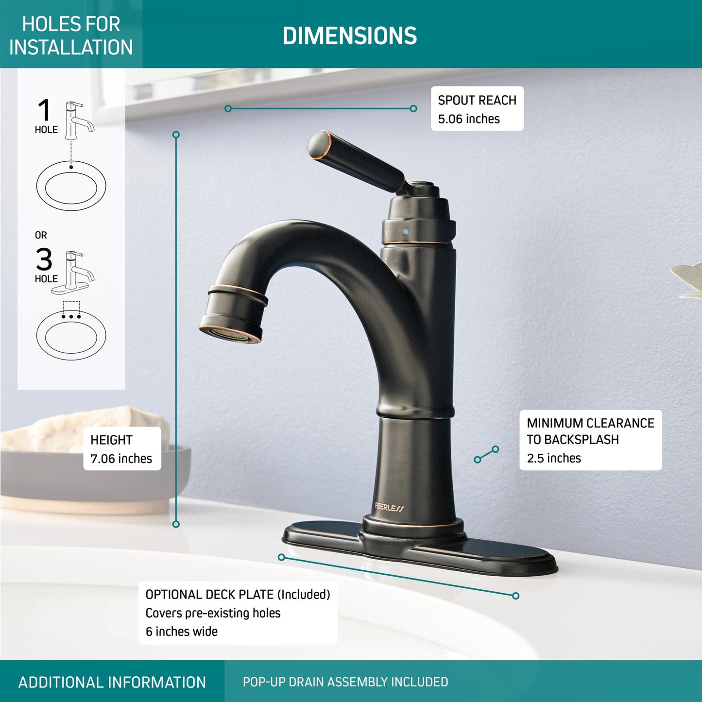 Delta Peerless Westchester:P1523LF Single-Handle Bathroom Faucet