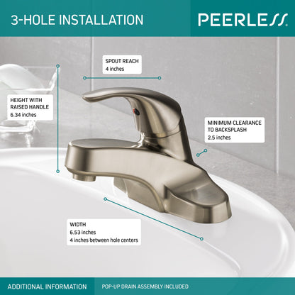 Peerless Core P188620LF Single Handle Bathroom Faucet