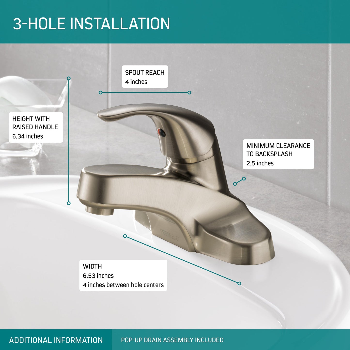 Peerless Core P188620LF Single Handle Bathroom Faucet