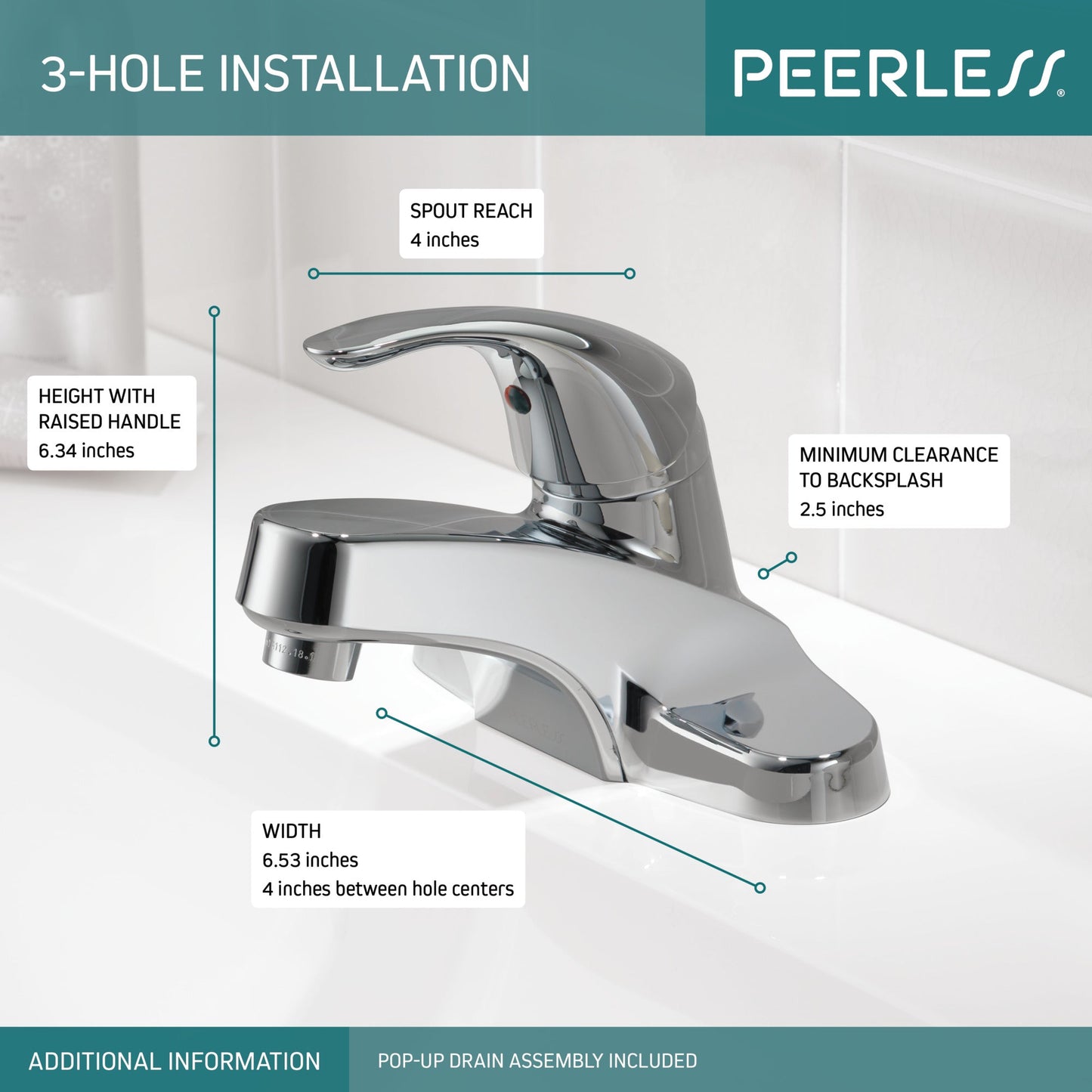 Peerless Core P188620LF Single Handle Bathroom Faucet