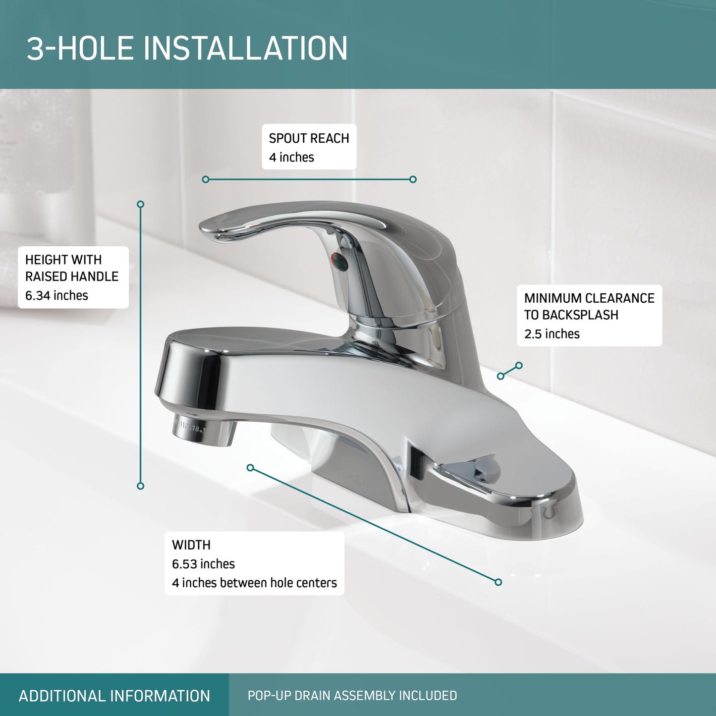 Peerless Core P188620LF Single Handle Bathroom Faucet