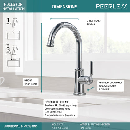 Peerless Westchester P1923LF Single-Handle Kitchen Faucet