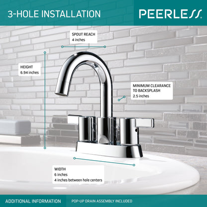 Delta Peerless Precept:P299102LF Two Handle Centerset Bathroom