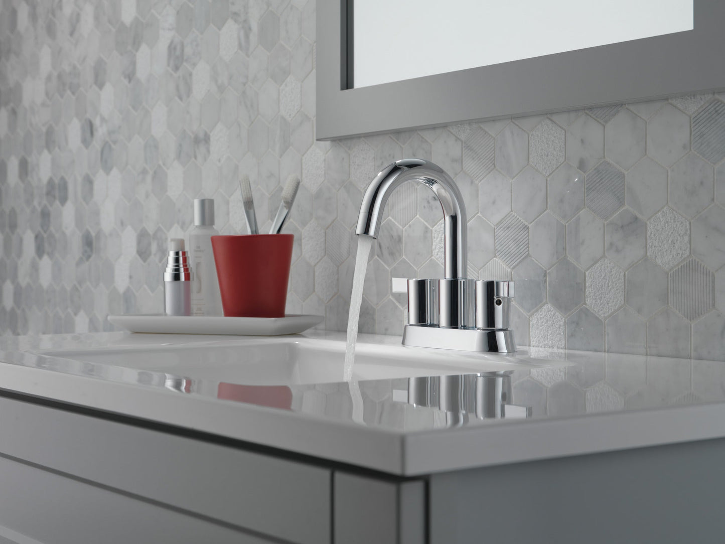 Delta Peerless Precept:P299102LF Two Handle Centerset Bathroom