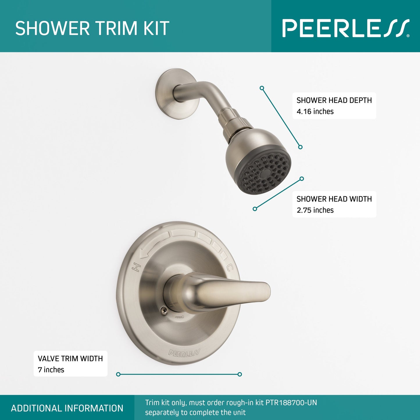 Delta Peerless Core:PTT188743 Shower Only Trim Kit