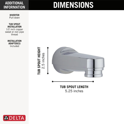 Delta RP17453SS Tub Spout - Pull-Down Diverter