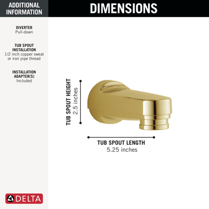Delta RP17453SS Tub Spout - Pull-Down Diverter