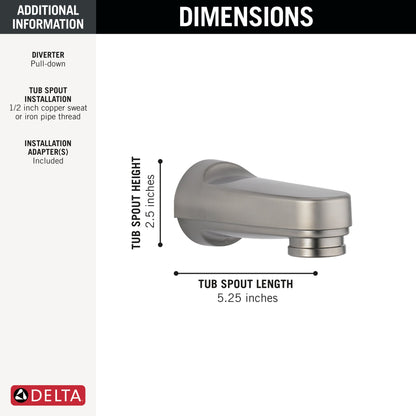 Delta RP17453SS Tub Spout - Pull-Down Diverter