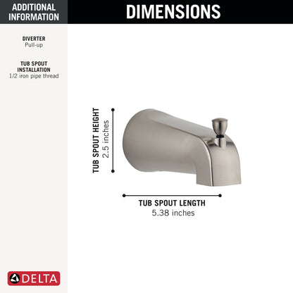 Delta RP61357OB Tub Spout - Pull-Up Diverter