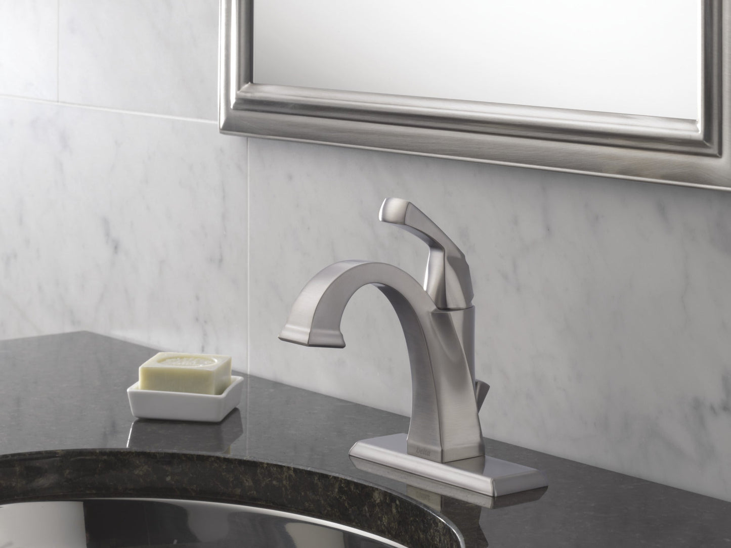 Delta Dryden RP61840SP Escutcheon - 3 Hole - 1H Bathroom, Spotshield Stainless