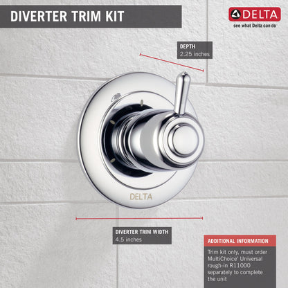 Delta T11800 3-Setting 2-Port Diverter Trim