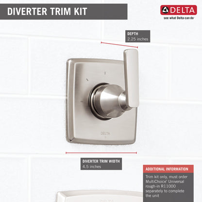 Delta Ashlyn T11864 3-Setting 2-Port Diverter Trim
