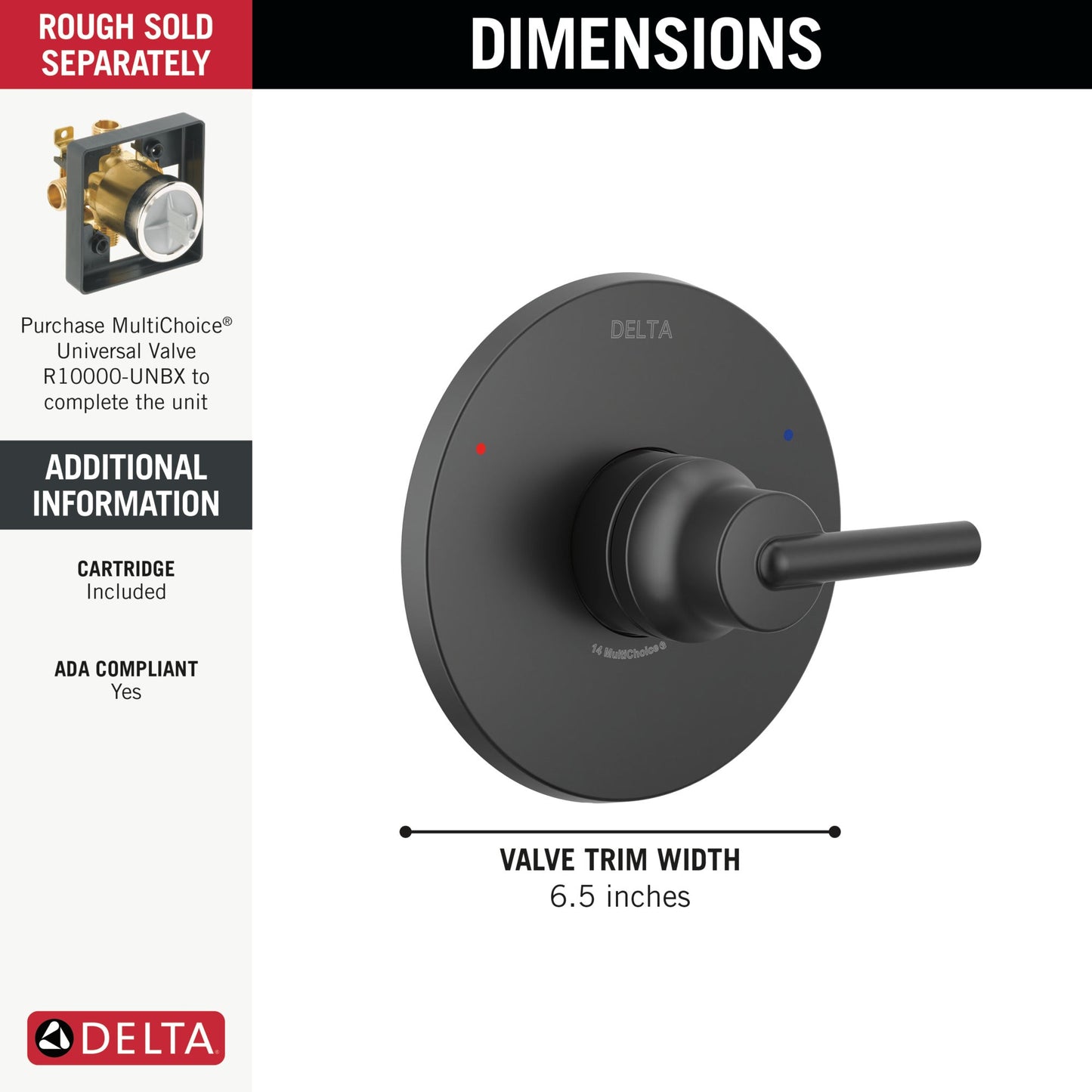 Delta Trinsic T14059 Monitor 14 Series Valve Only Trim