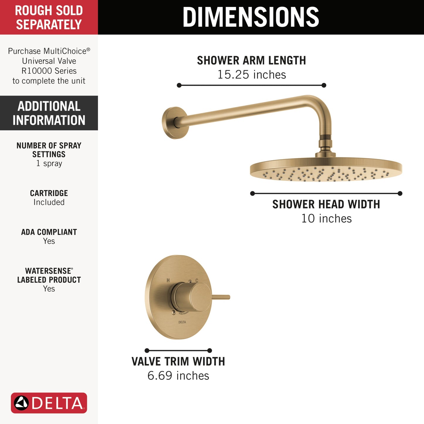 Delta Modern T14269 Monitor 14 Series Shower Trim