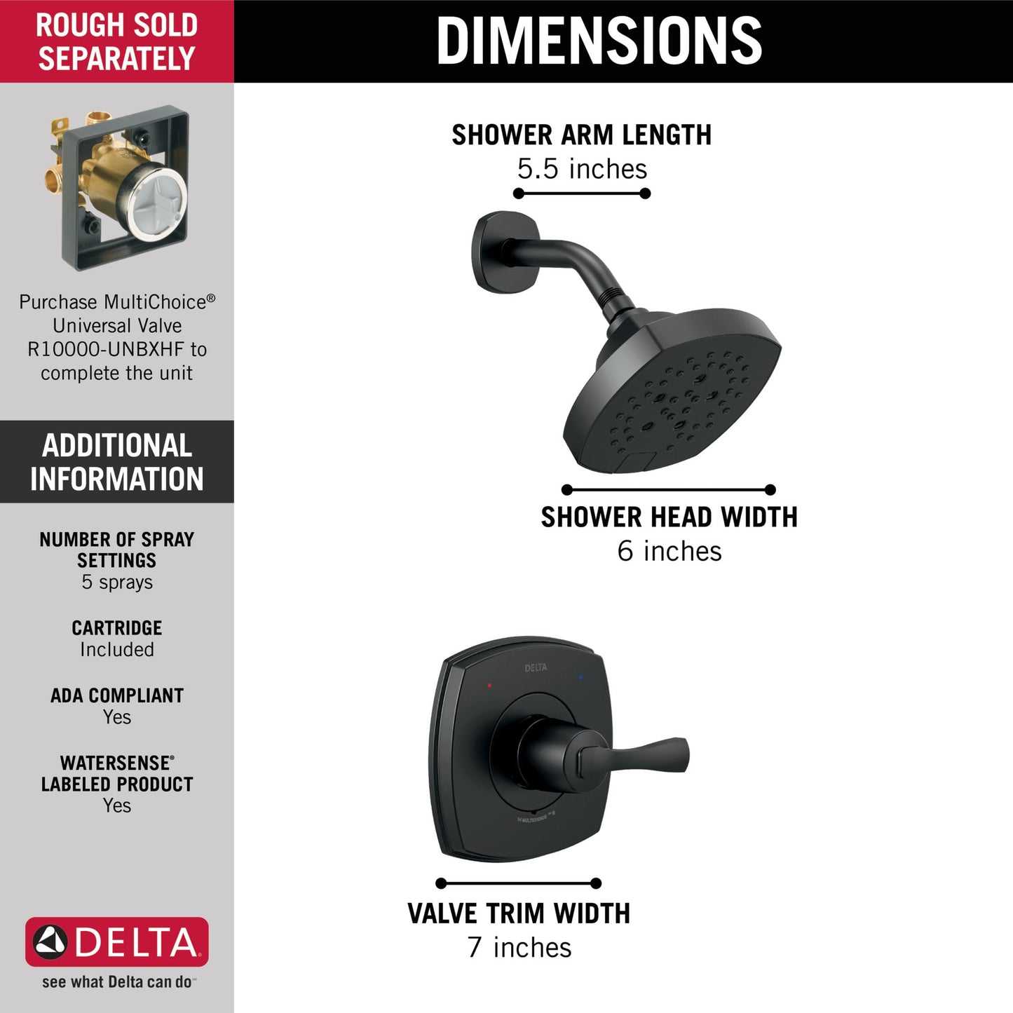 Delta Stryke T14276 14 Series Shower Only