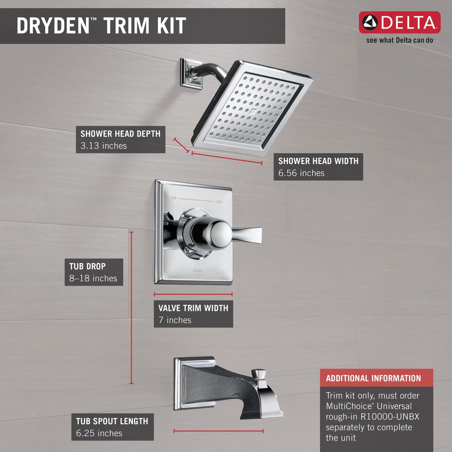 Delta Dryden T14451 Monitor 14 Series Tub & Shower Trim