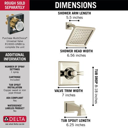 Delta Dryden T14451 Monitor 14 Series Tub & Shower Trim
