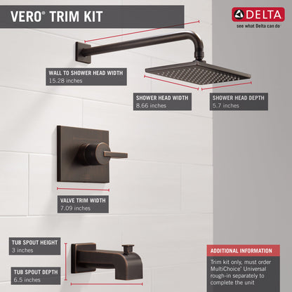 Delta Vero T14453 Monitor 14 Series Tub & Shower Trim