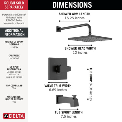 Delta Modern T14468 Monitor 14 Series Tub & Shower Trim