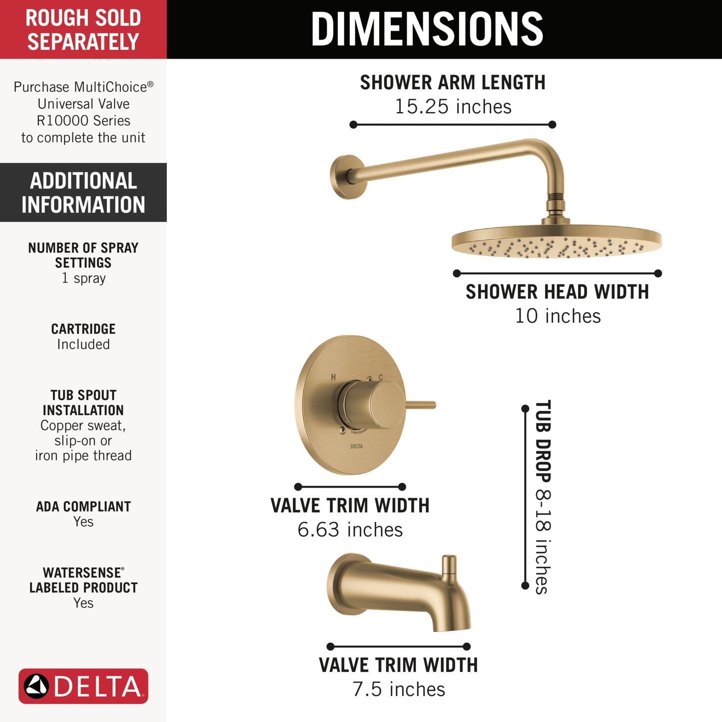 Delta Modern: Monitor 14 Series Tub & Shower Trim