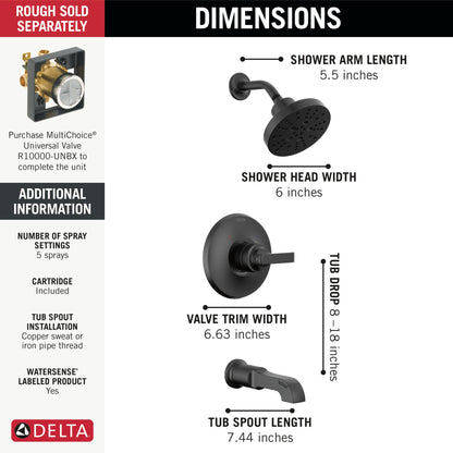 Delta Tetra T14489 Monitor 14 Series Tub & Shower Trim