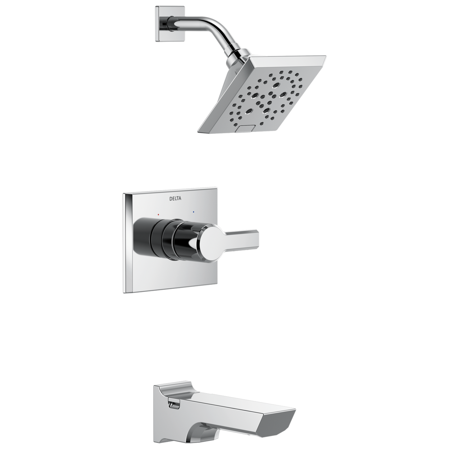 Delta Pivotal T14499 Monitor 14 Series H2OKINETIC Tub and Shower Trim, lumicoat chrome