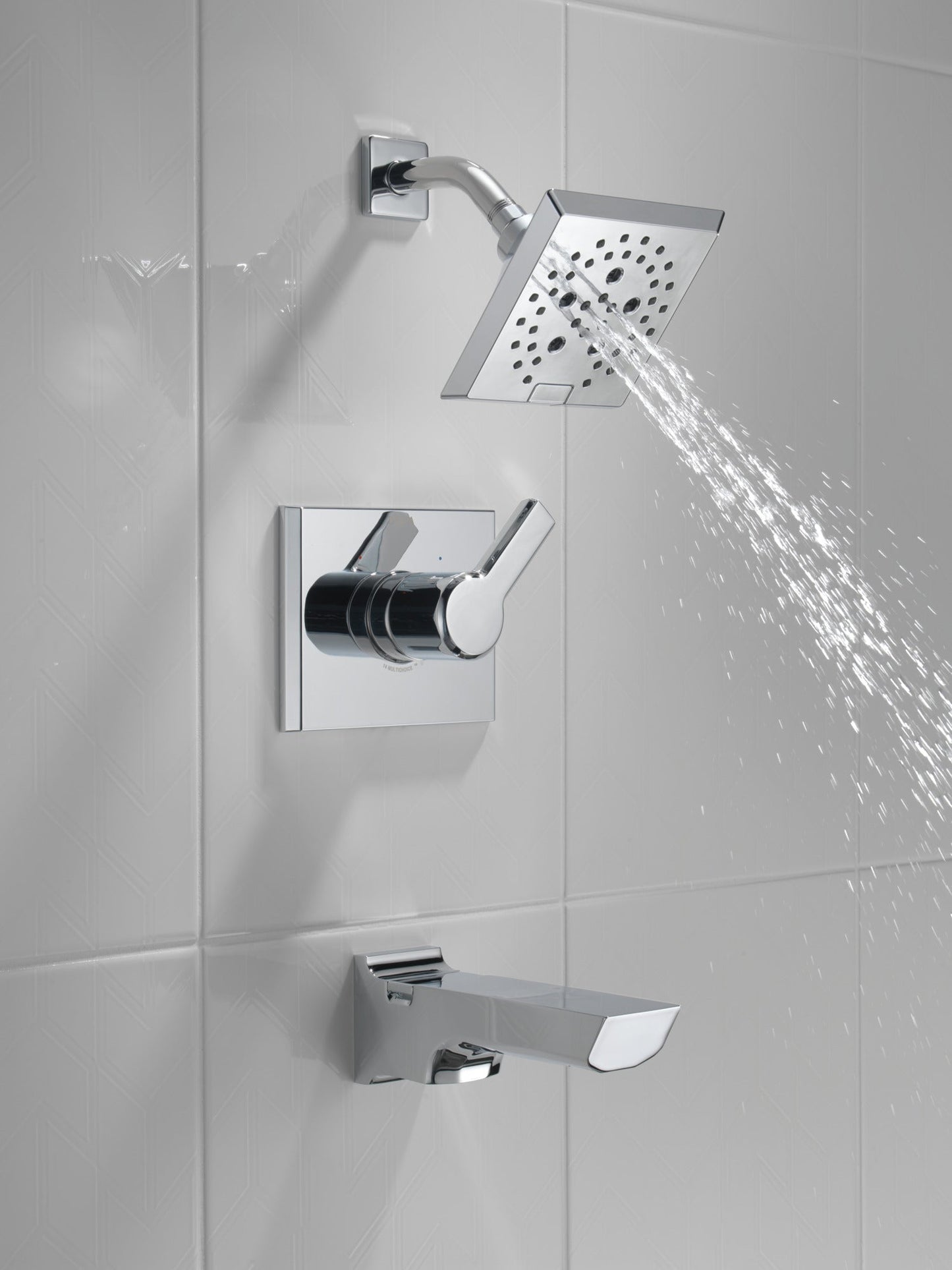Delta Pivotal T14499 Monitor 14 Series H2OKINETIC Tub and Shower Trim, lumicoat chrome - view 5