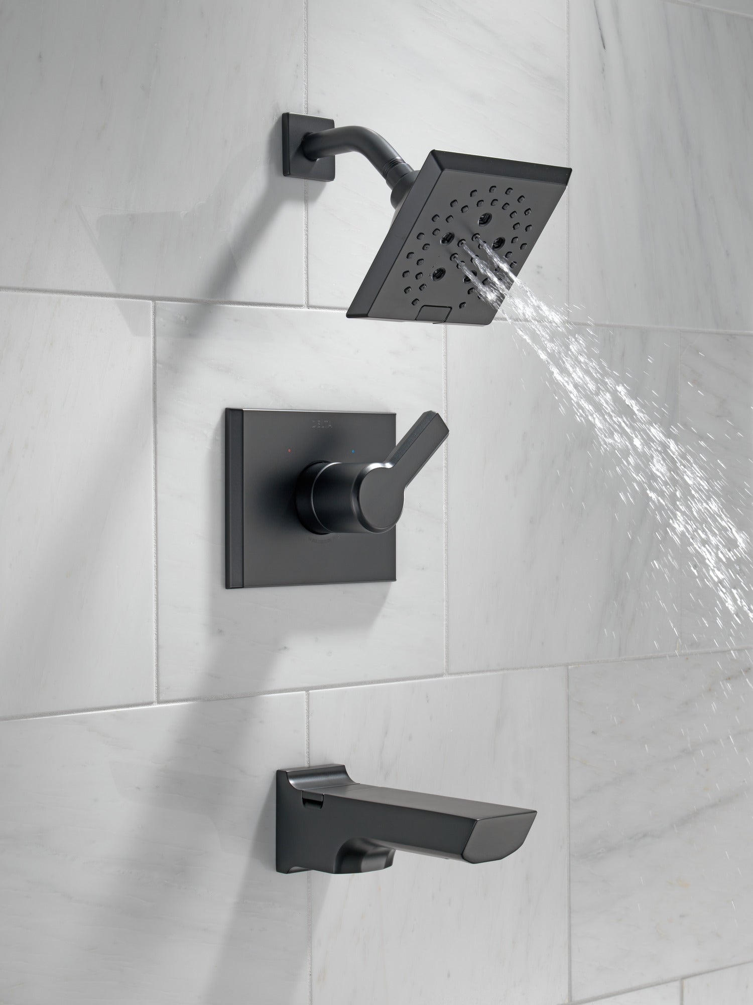 Delta Pivotal T14499 Monitor 14 Series H2OKINETIC Tub and Shower Trim, matte black - view 5