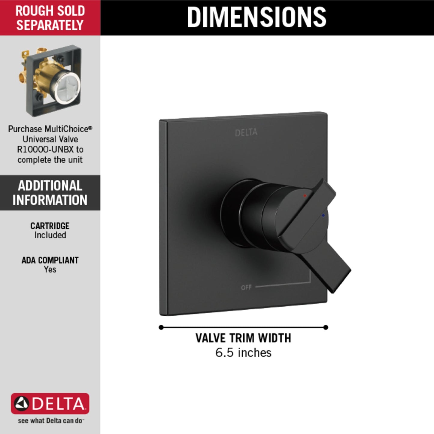 Delta Ara T17067 Monitor 17 Series Valve Only Trim