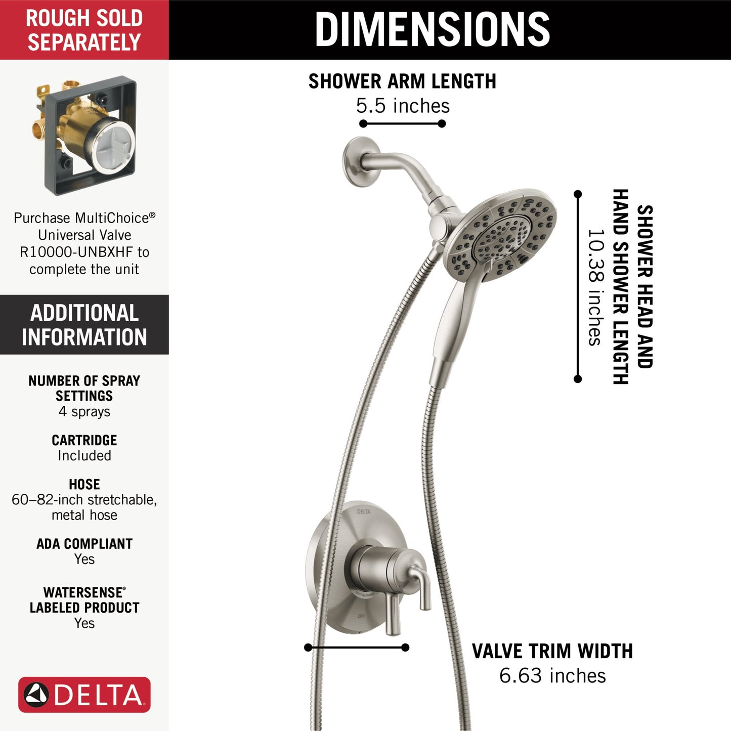 Delta Kayra: Monitor 17 Series Shower Trim